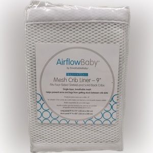 Airflow Baby Mesh Crib Liner- 9” NWOT